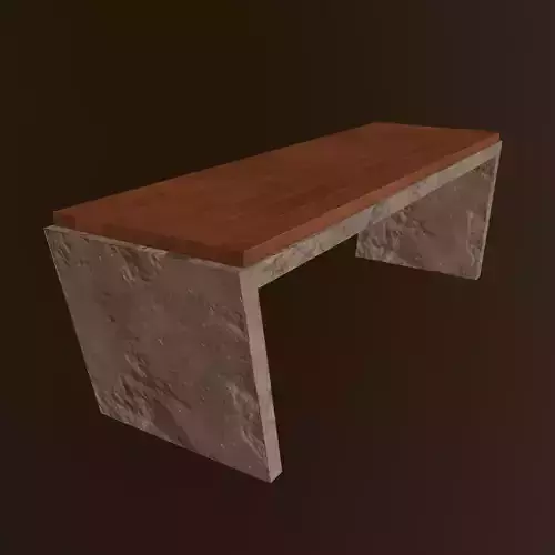 Bench with concrete base 