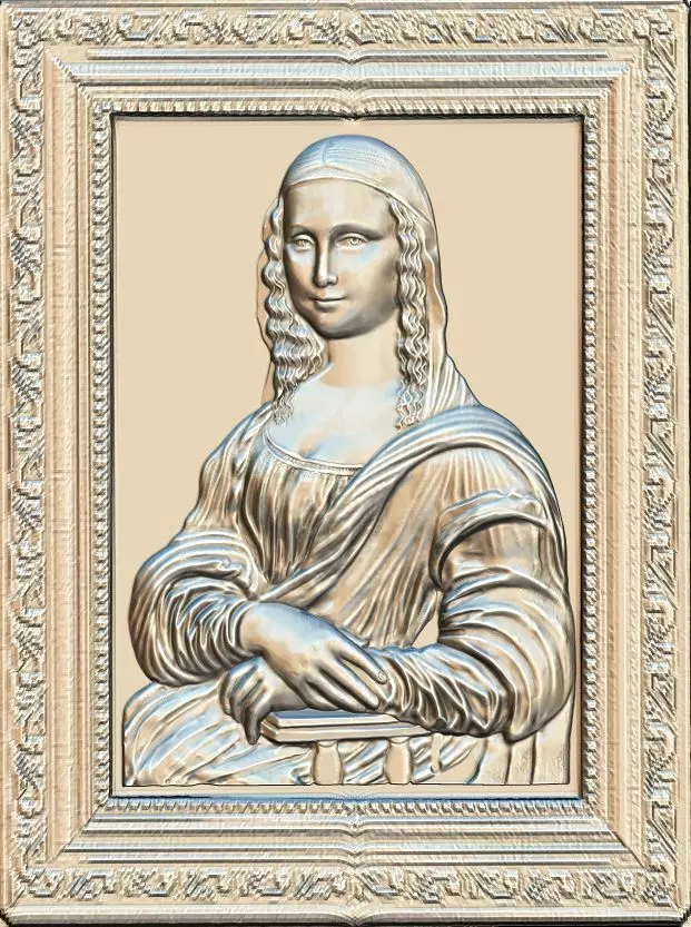 monalisa  gioconda model 3D print model_0