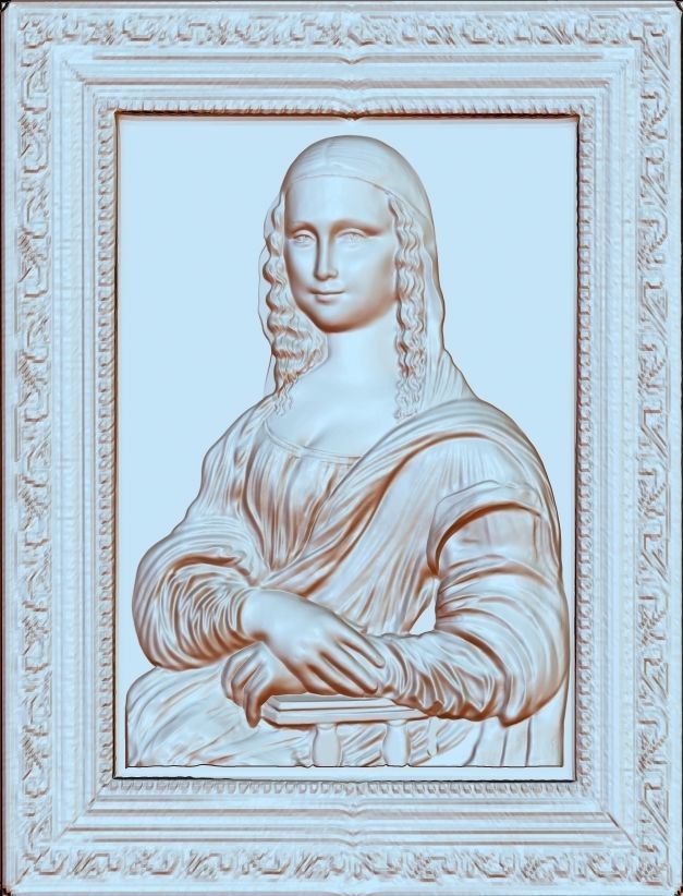 monalisa  gioconda model 3D print model_1