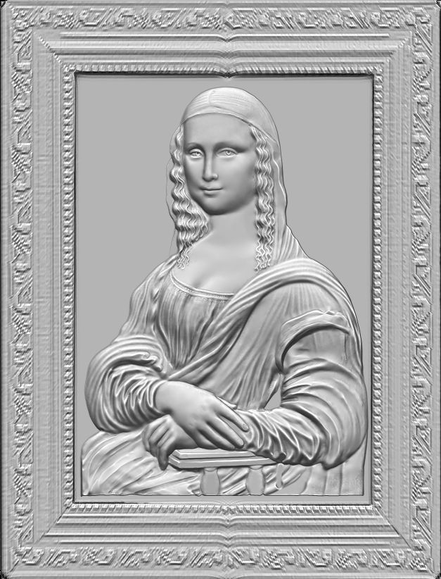 monalisa  gioconda model 3D print model_2