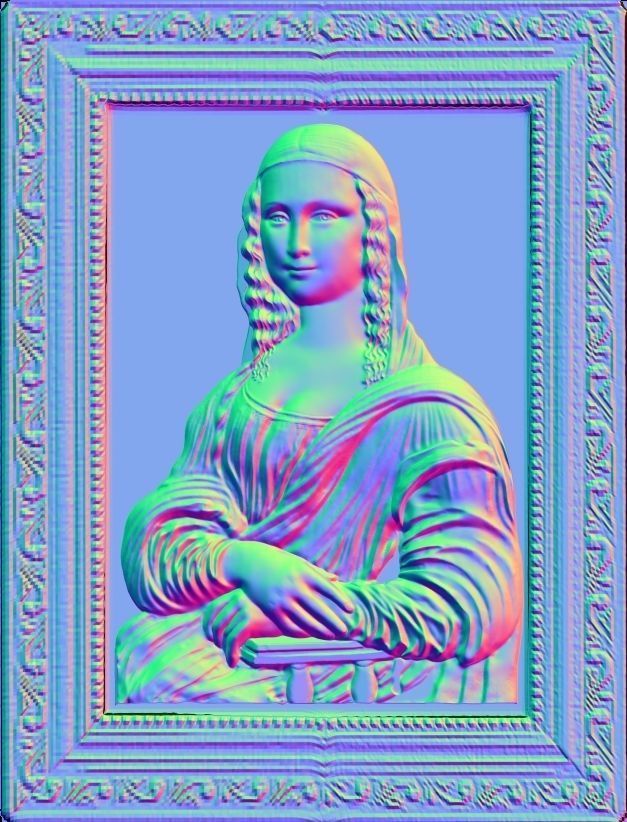 monalisa  gioconda model 3D print model_3