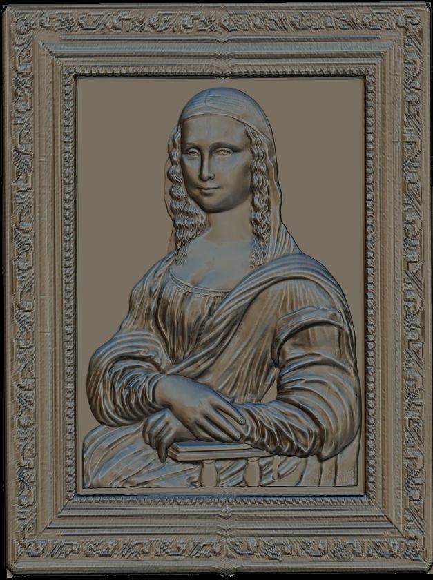 monalisa  gioconda model 3D print model_5