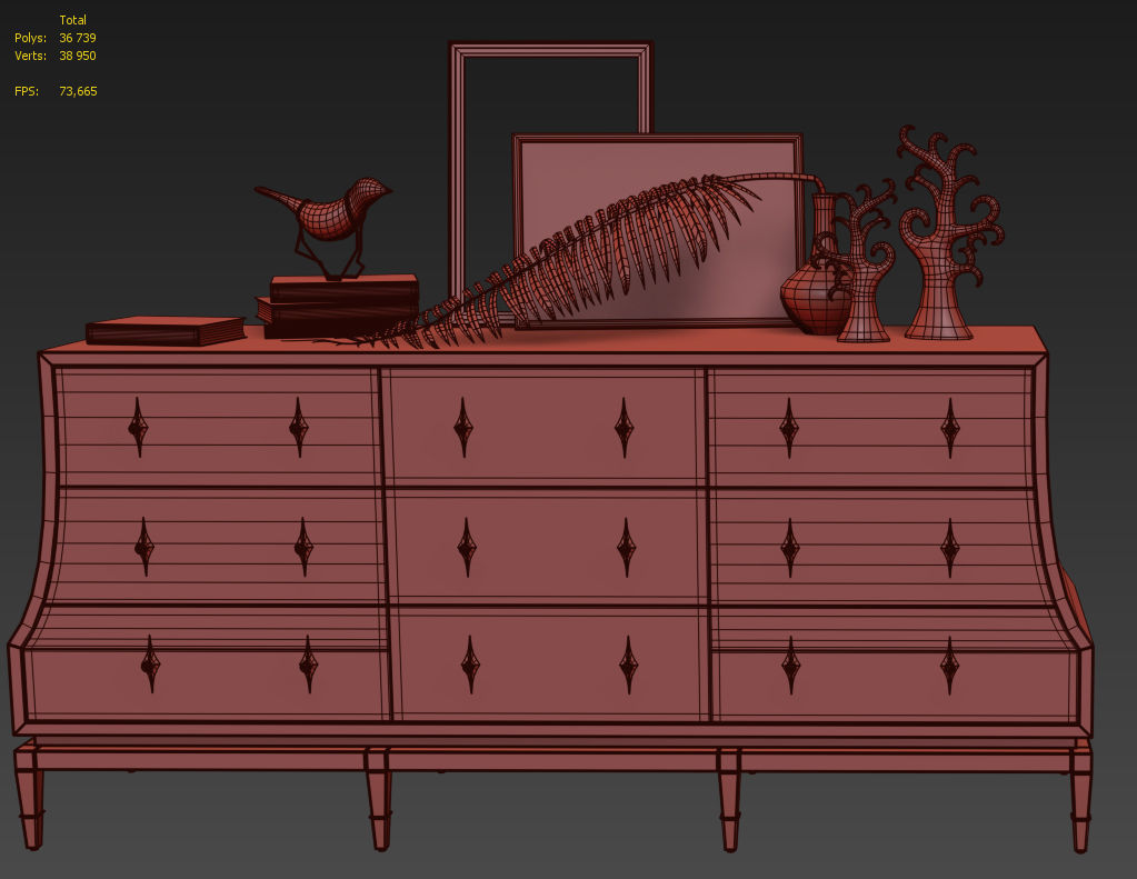 Sideboard Ambella home   3D model_3