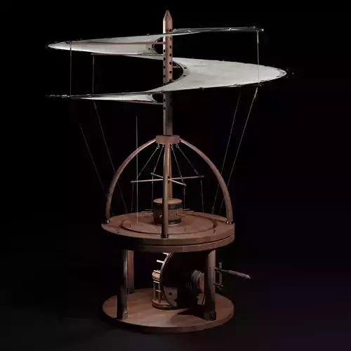 Leonardo Da Vinci - AeroScrew helicopter  3D model
