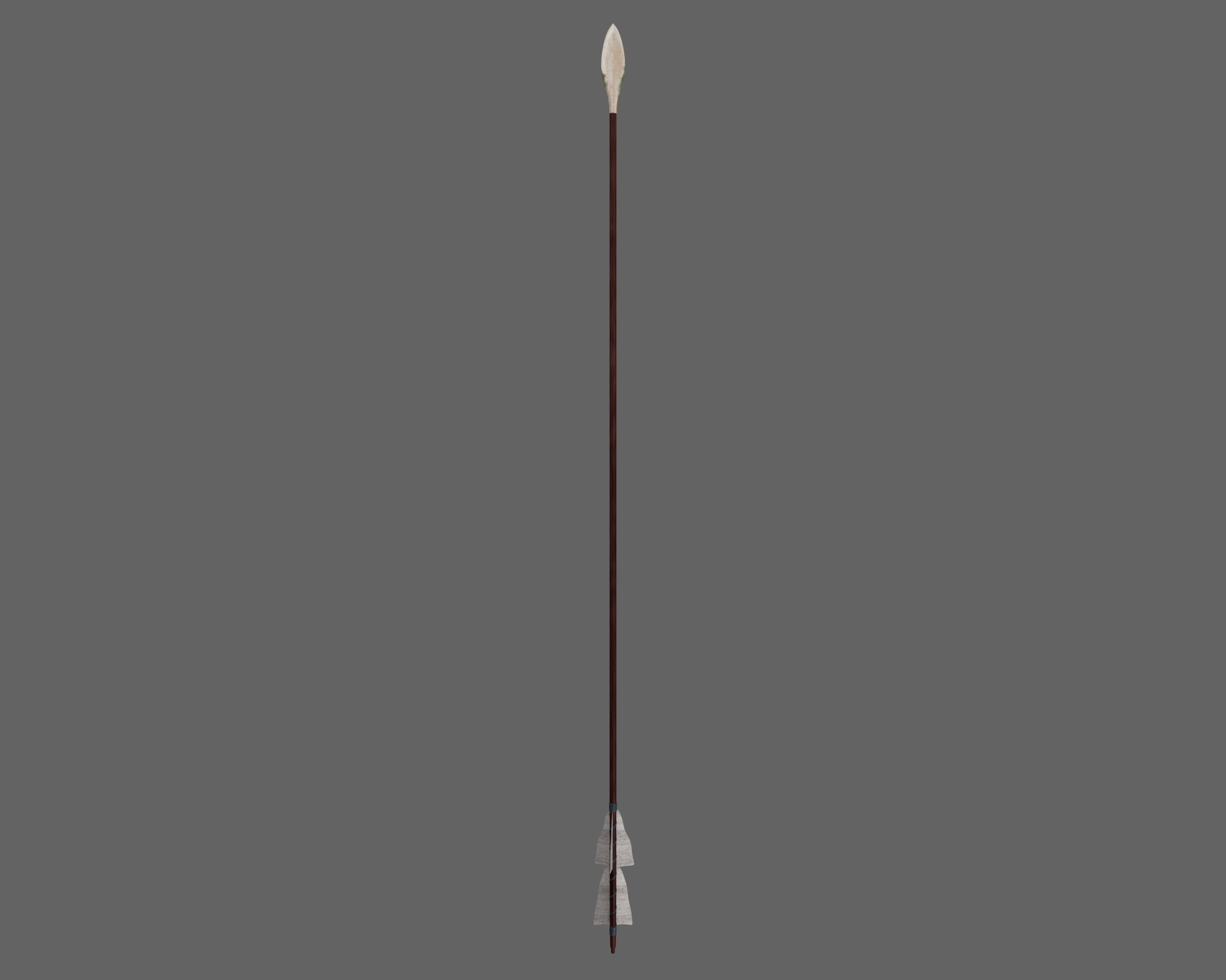Ancient Egyptian Bow and Arrow Low-poly 3D model_17