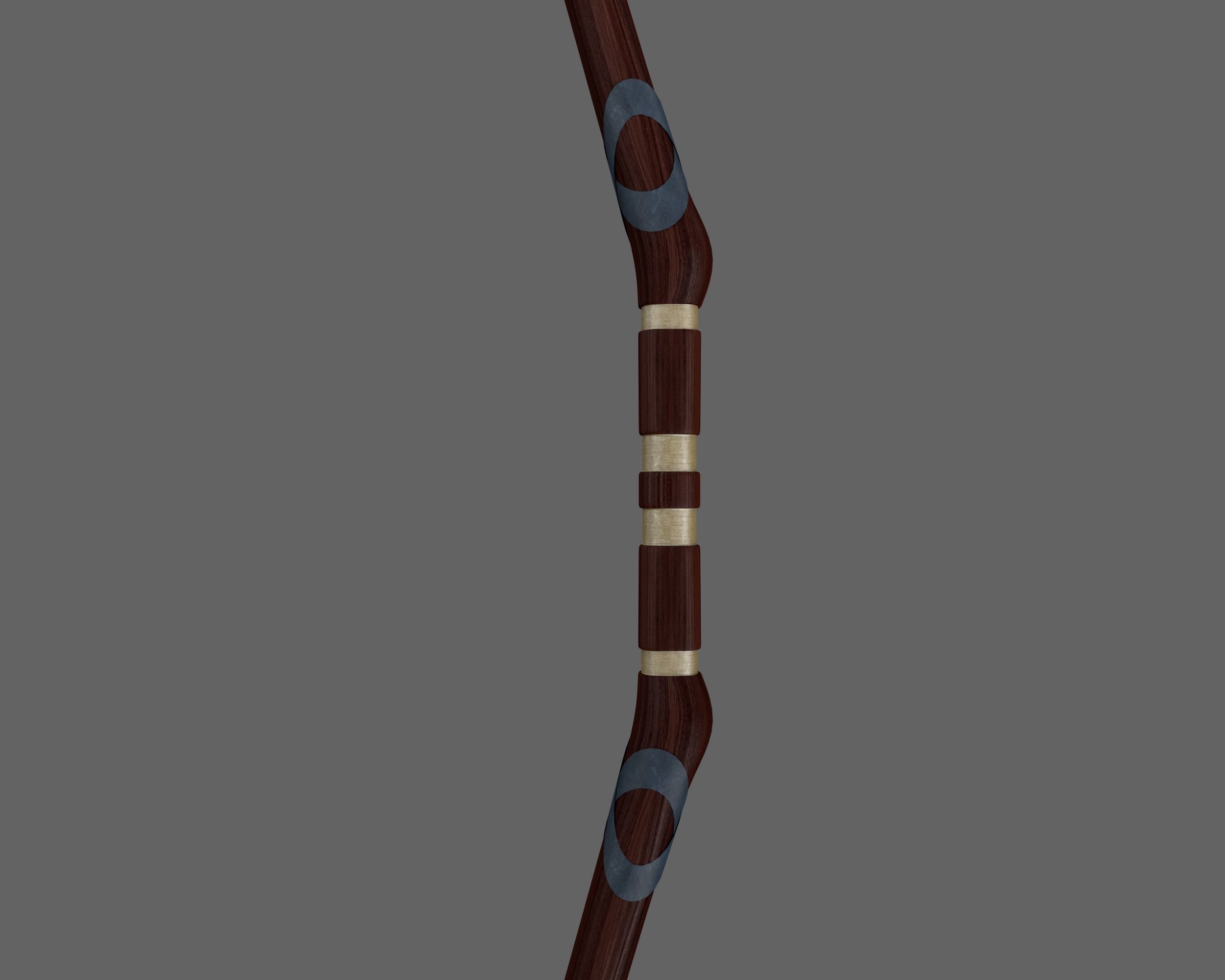 Ancient Egyptian Bow and Arrow Low-poly 3D model_11