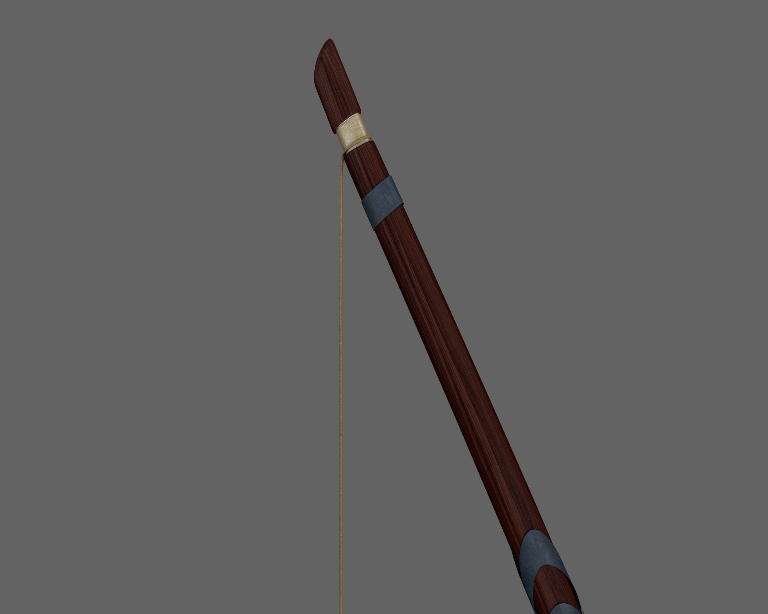 Ancient Egyptian Bow and Arrow Low-poly 3D model_14