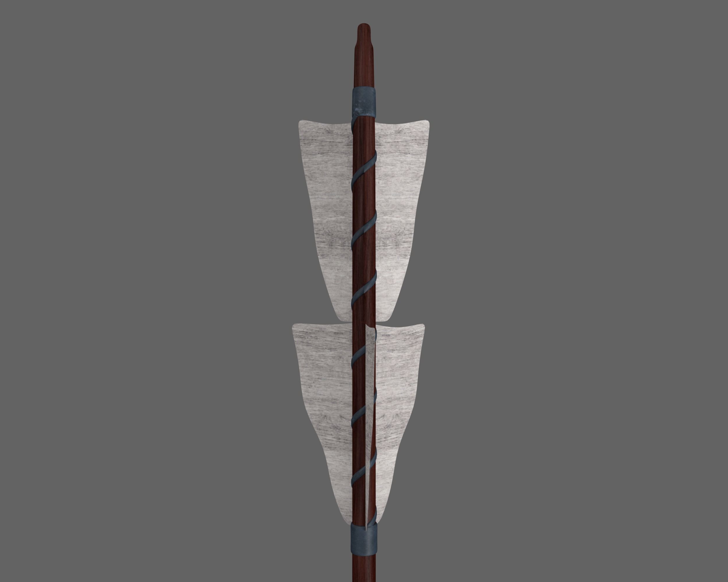 Ancient Egyptian Bow and Arrow Low-poly 3D model_23