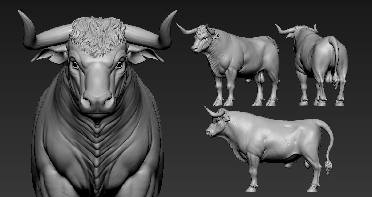 Toros Bravos 3D print model_1