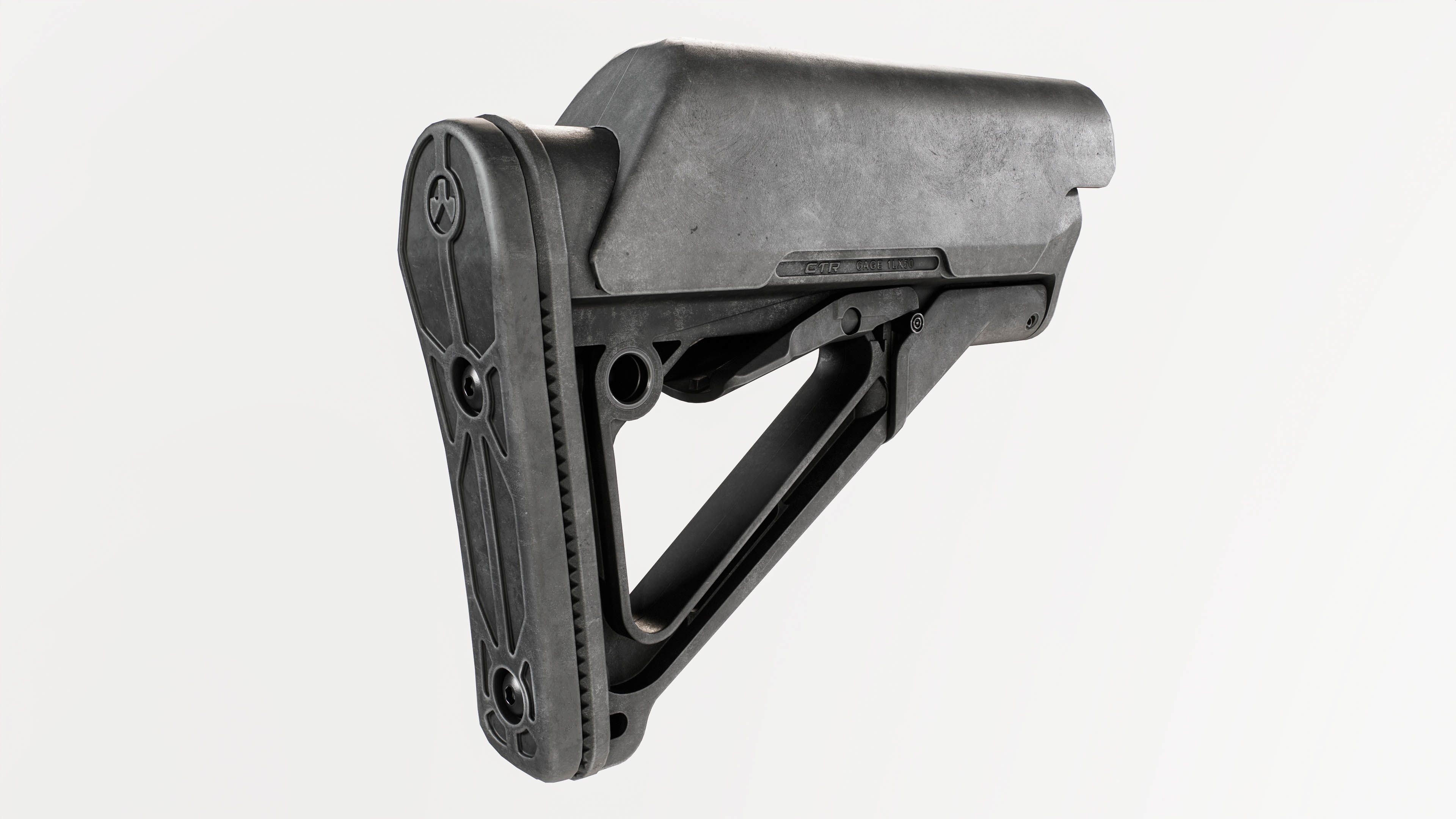 Magpul CTR AR15 Collapsible Buttstock Low-poly 3D model_18