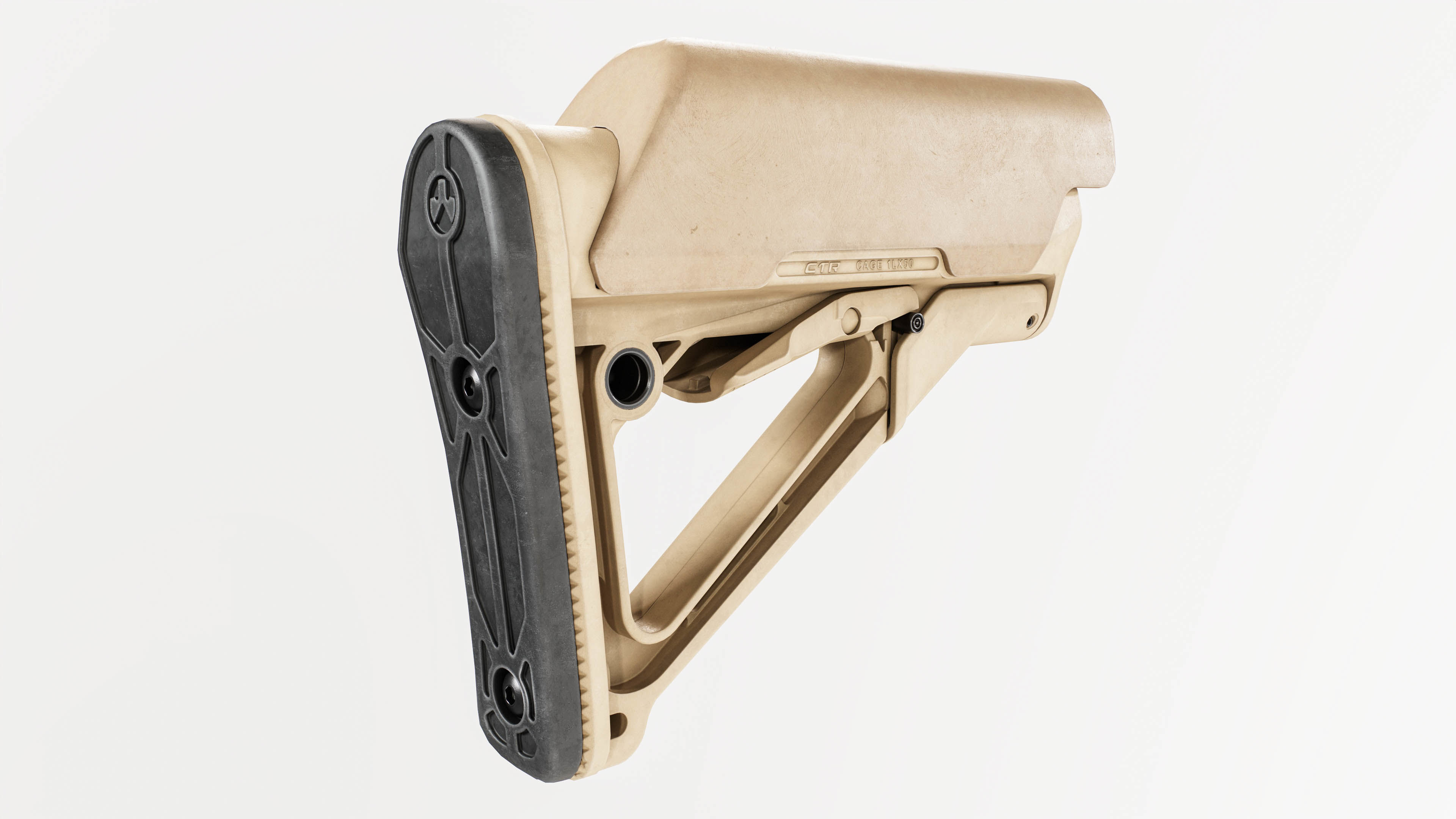 Magpul CTR AR15 Collapsible Buttstock Low-poly 3D model_22