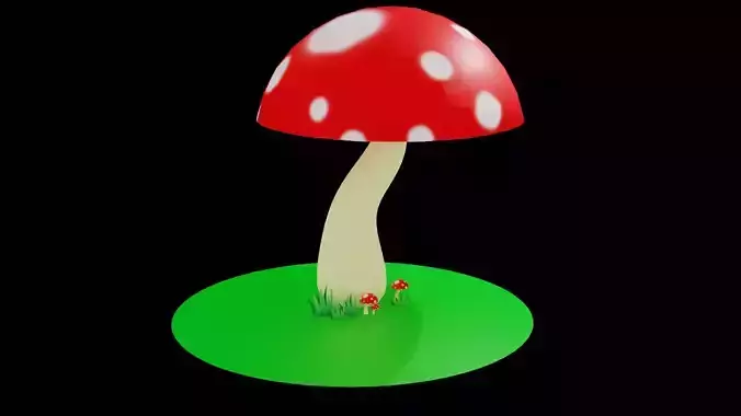 Low  poly Mushroom