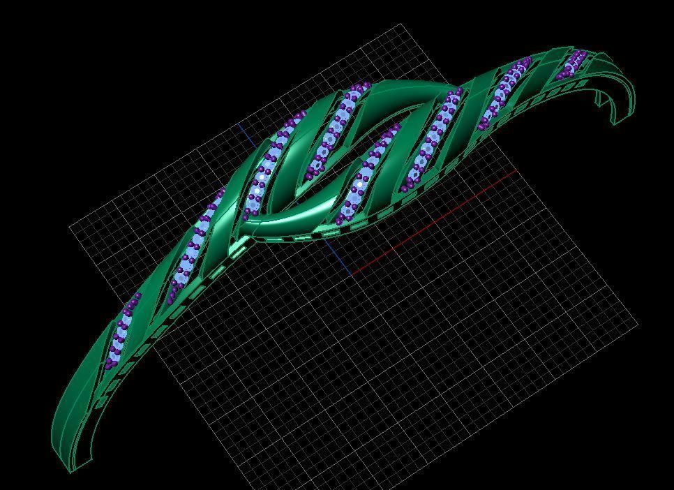 Fashion Bracelet 3D print model_3