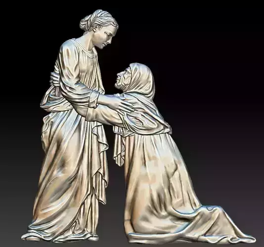 Della Robbia Luca visitation Pistoia - relief - 2019