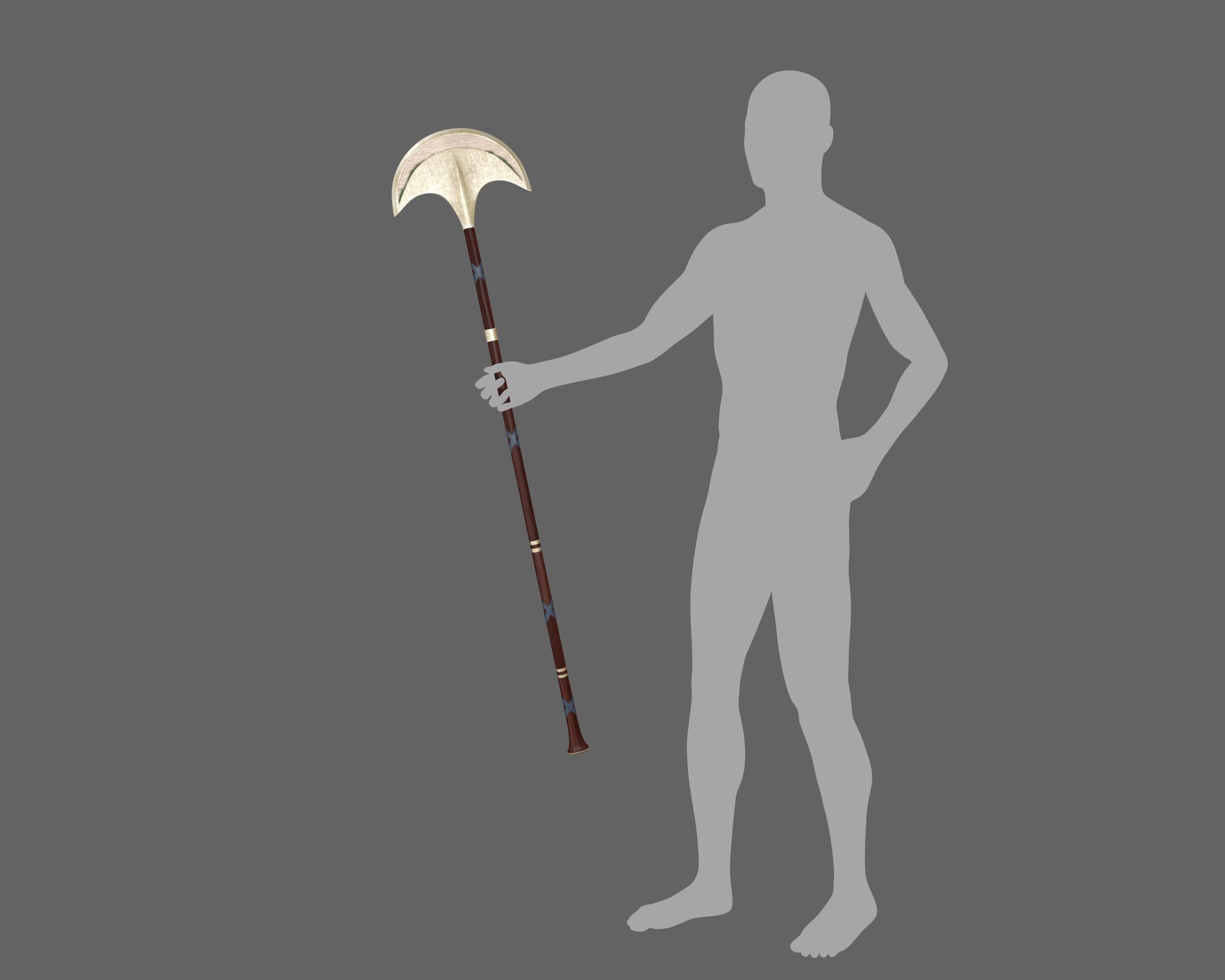 Ancient Egyptian Fan Axe Low-poly 3D model_17