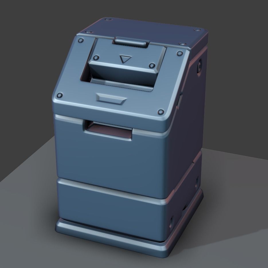 Sci-fi Trash Bucket 3D model_6