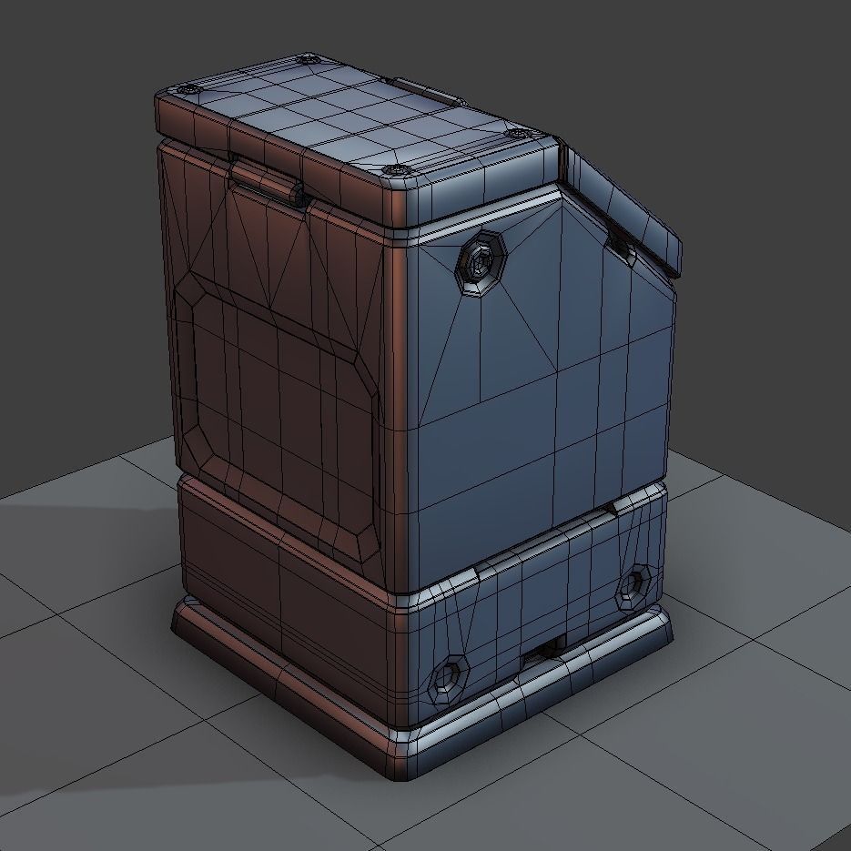 Sci-fi Trash Bucket 3D model_8