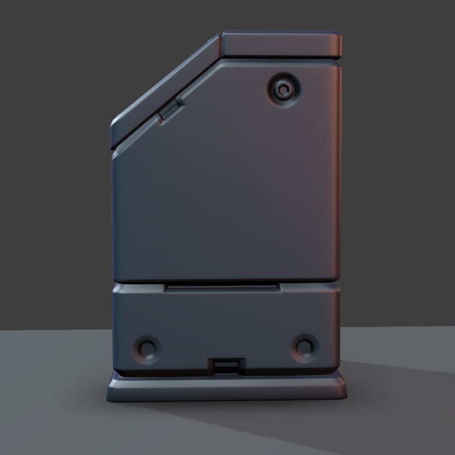 Sci-fi Trash Bucket 3D model_1