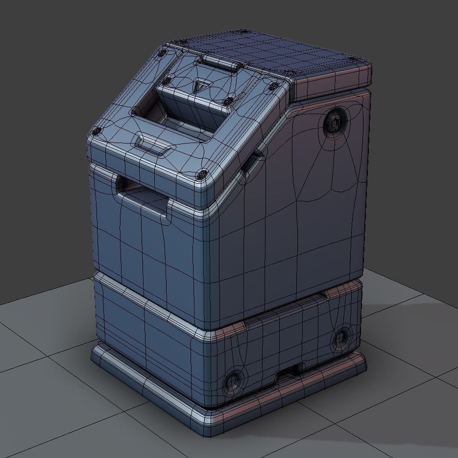 Sci-fi Trash Bucket 3D model_7