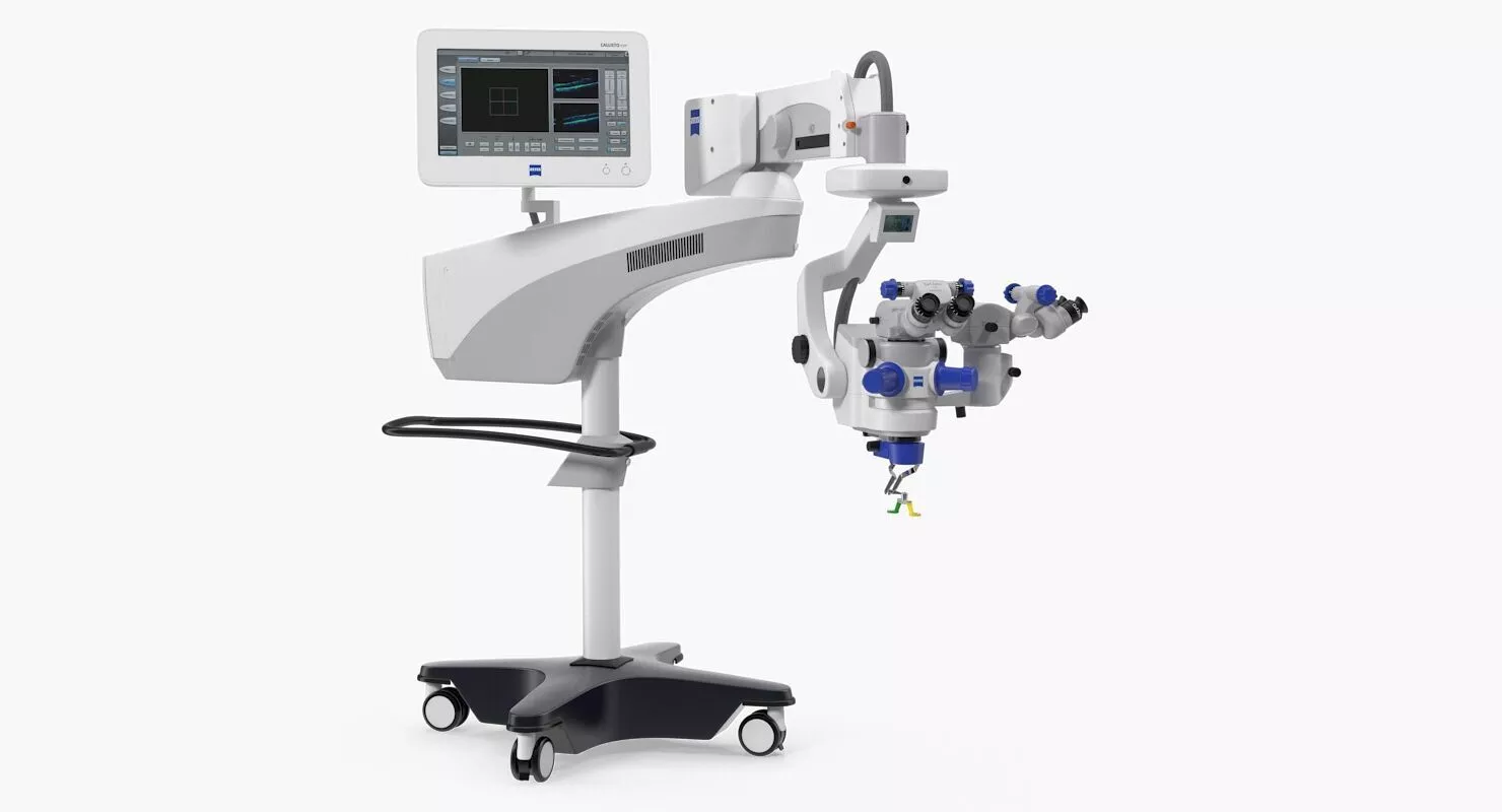 Surgical LED Microscope ZEISS OPMI Lumera700 Rigged 3D model