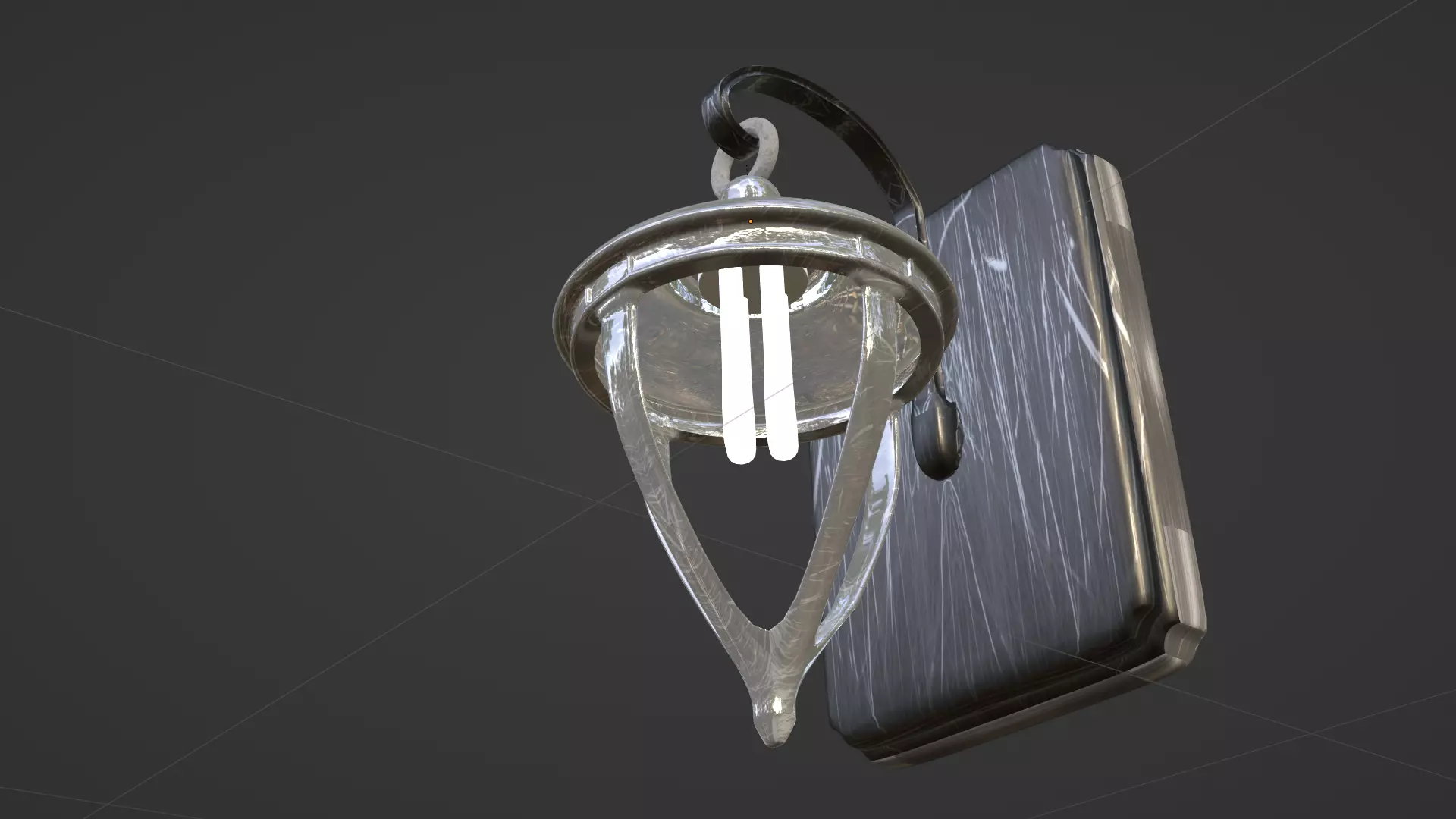 front lamp Low-poly 3D model