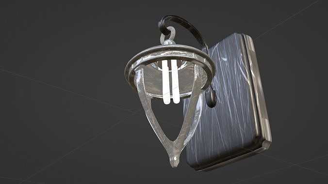 front lamp Low-poly 3D model