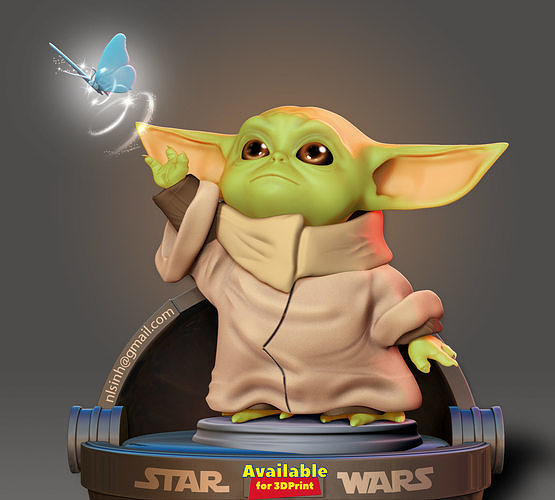 Baby Yoda - Star Wars 3D print model