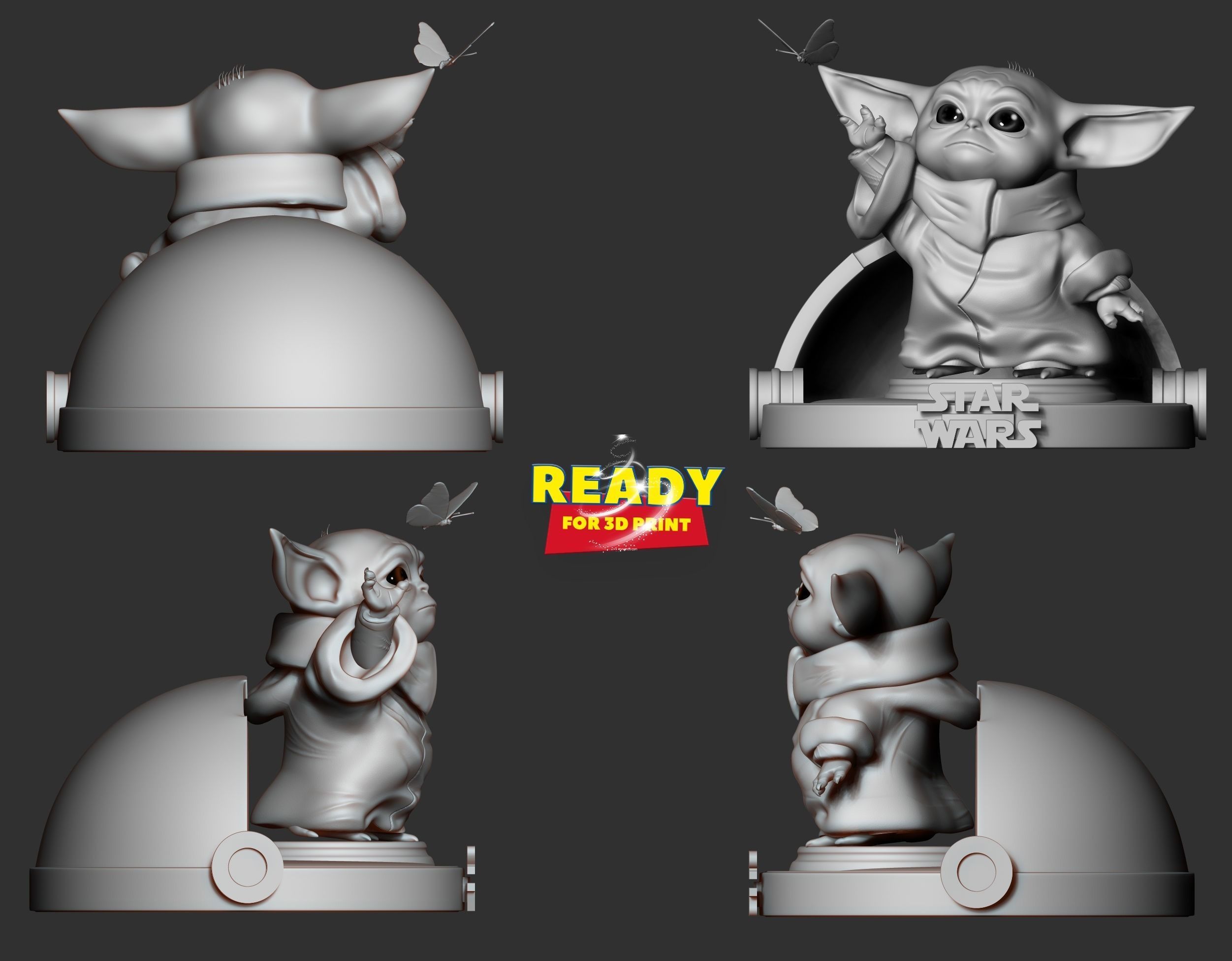 Baby Yoda - Star Wars 3D print model_3