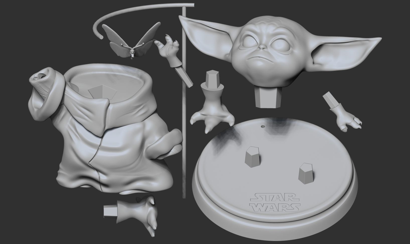 Baby Yoda - Star Wars 3D print model_2