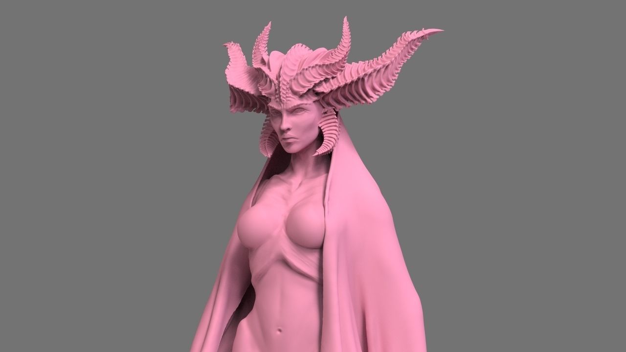 LILITH chess queen 3D print model_1