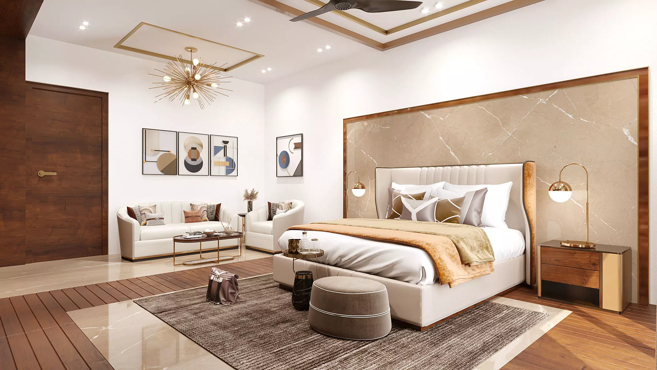 BEDROOM modern design in chennai 3D model_0