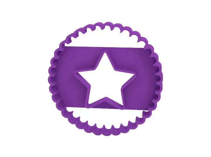 Cookie cutter with stained glass window 3D print model_0