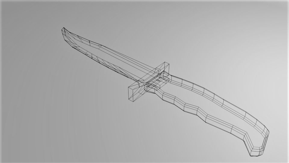 Hunting Knife 1 3D model_5