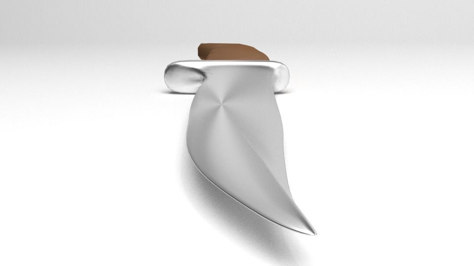 Hunting Knife 1 3D model_3