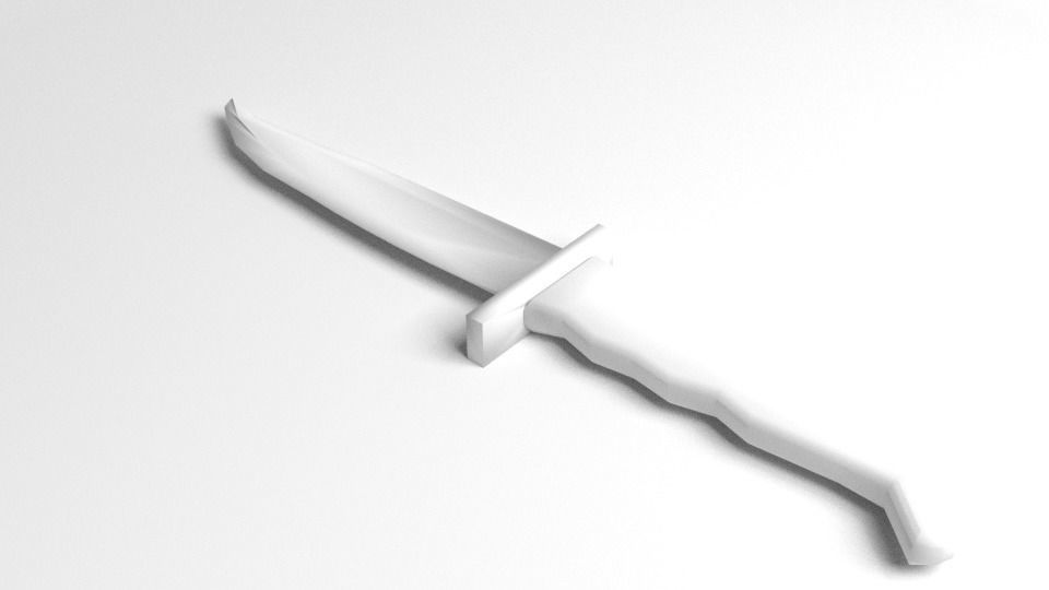 Hunting Knife 1 3D model_4