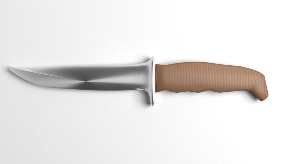 Hunting Knife 1 3D model_2