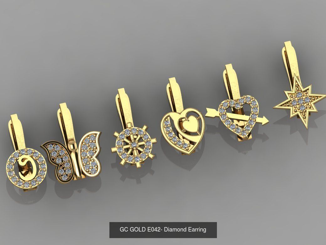GC GOLD - Diamond gold 3D Model Collection_7