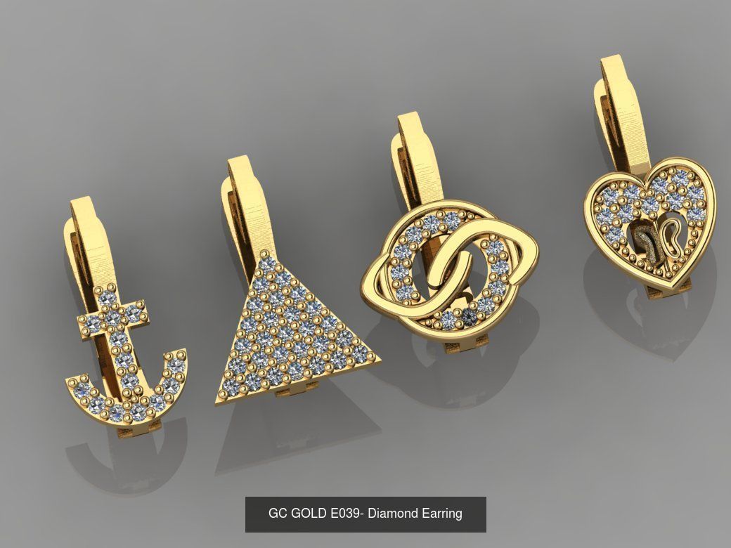 GC GOLD - Diamond gold 3D Model Collection_4