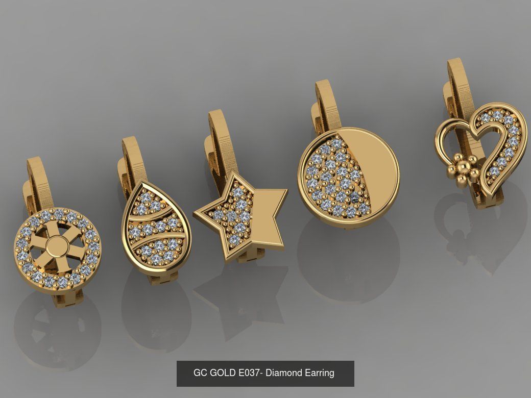 GC GOLD - Diamond gold 3D Model Collection_2