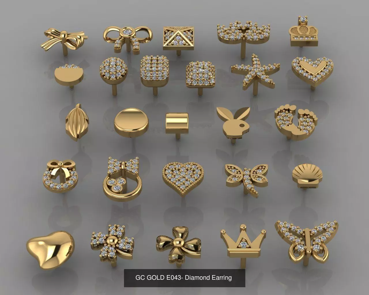 GC GOLD - Diamond gold 3D Model Collection_0