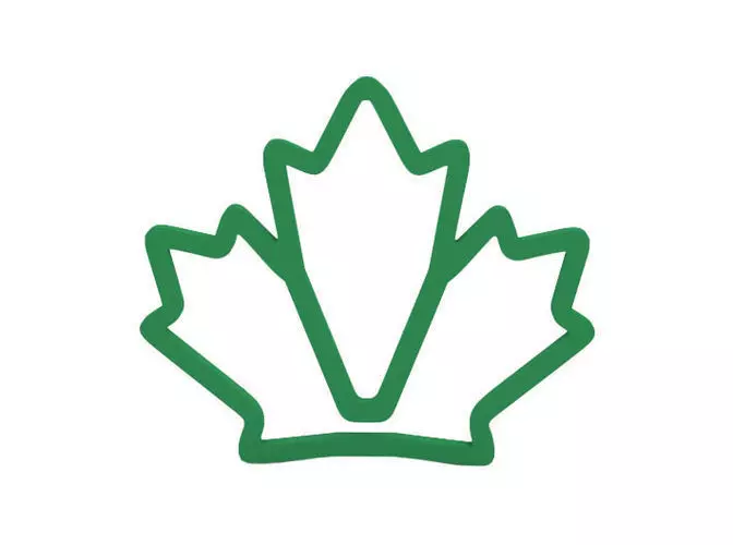 Bookmark canadian maple leaf logo 3D print model