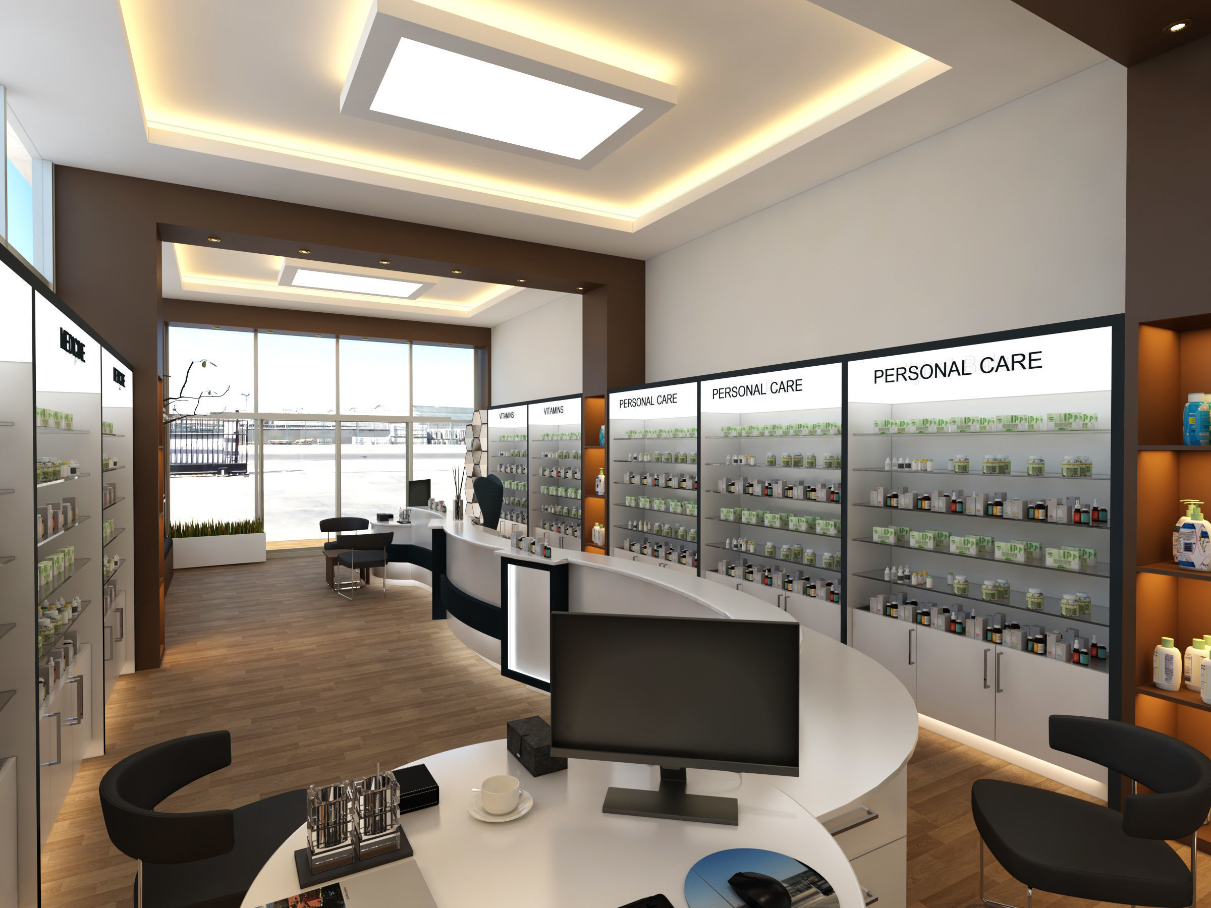 PHARMACY cbd shop interior design 3D model_2