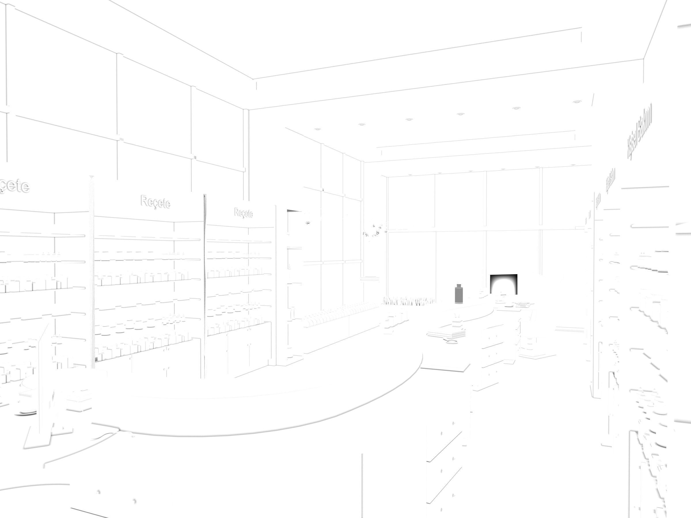 PHARMACY cbd shop interior design 3D model_7