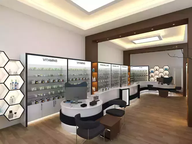 PHARMACY cbd shop interior design