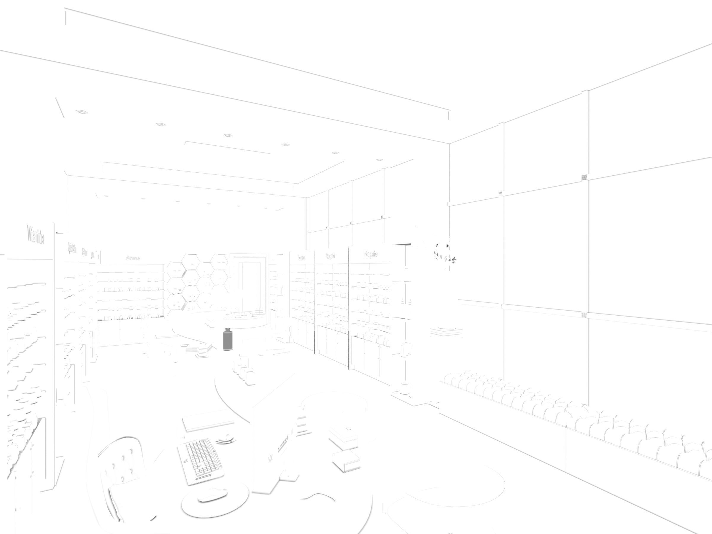 PHARMACY cbd shop interior design 3D model_8