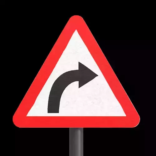 Right hand curve Roadsign