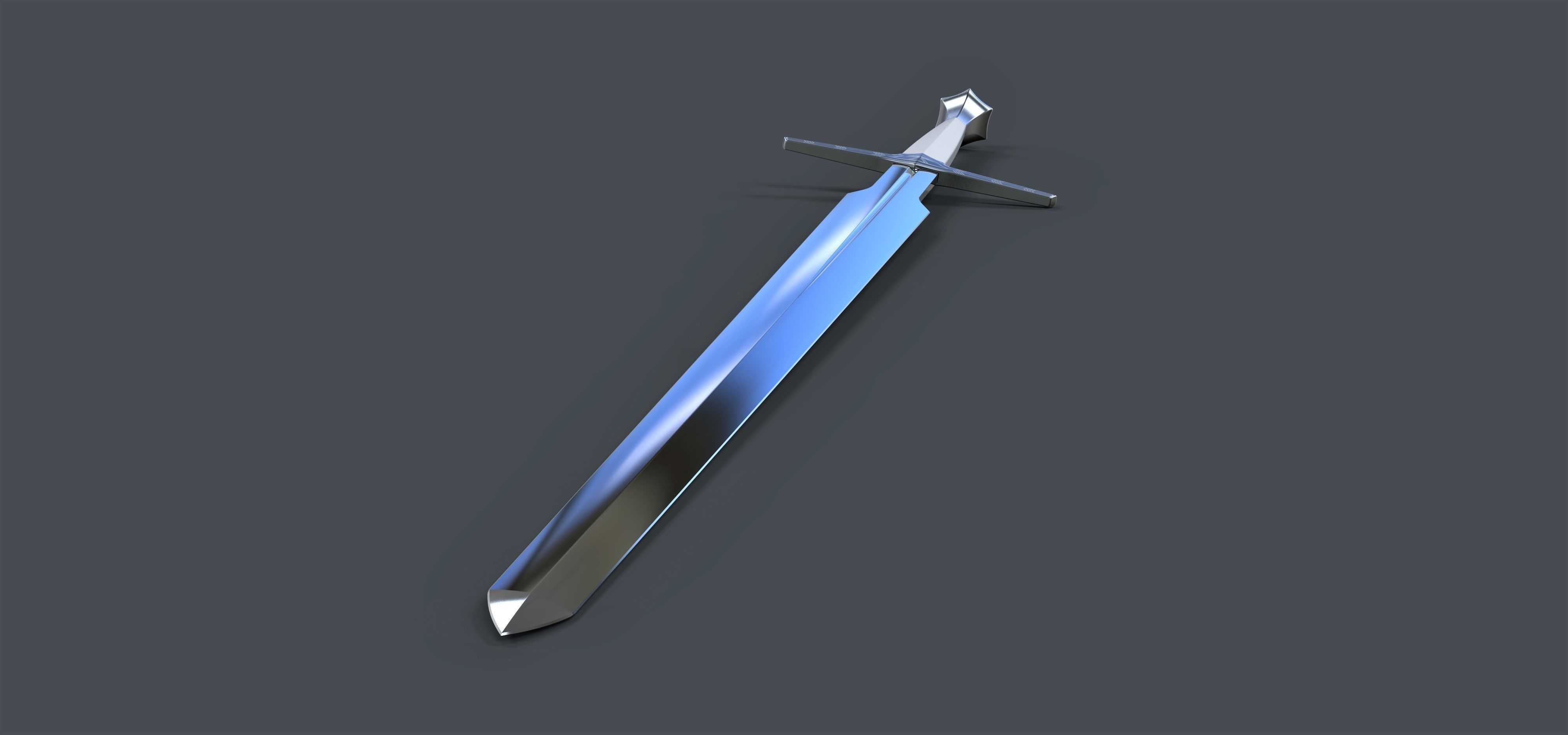 Silver sword from The Witcher TV series 3D print model_2