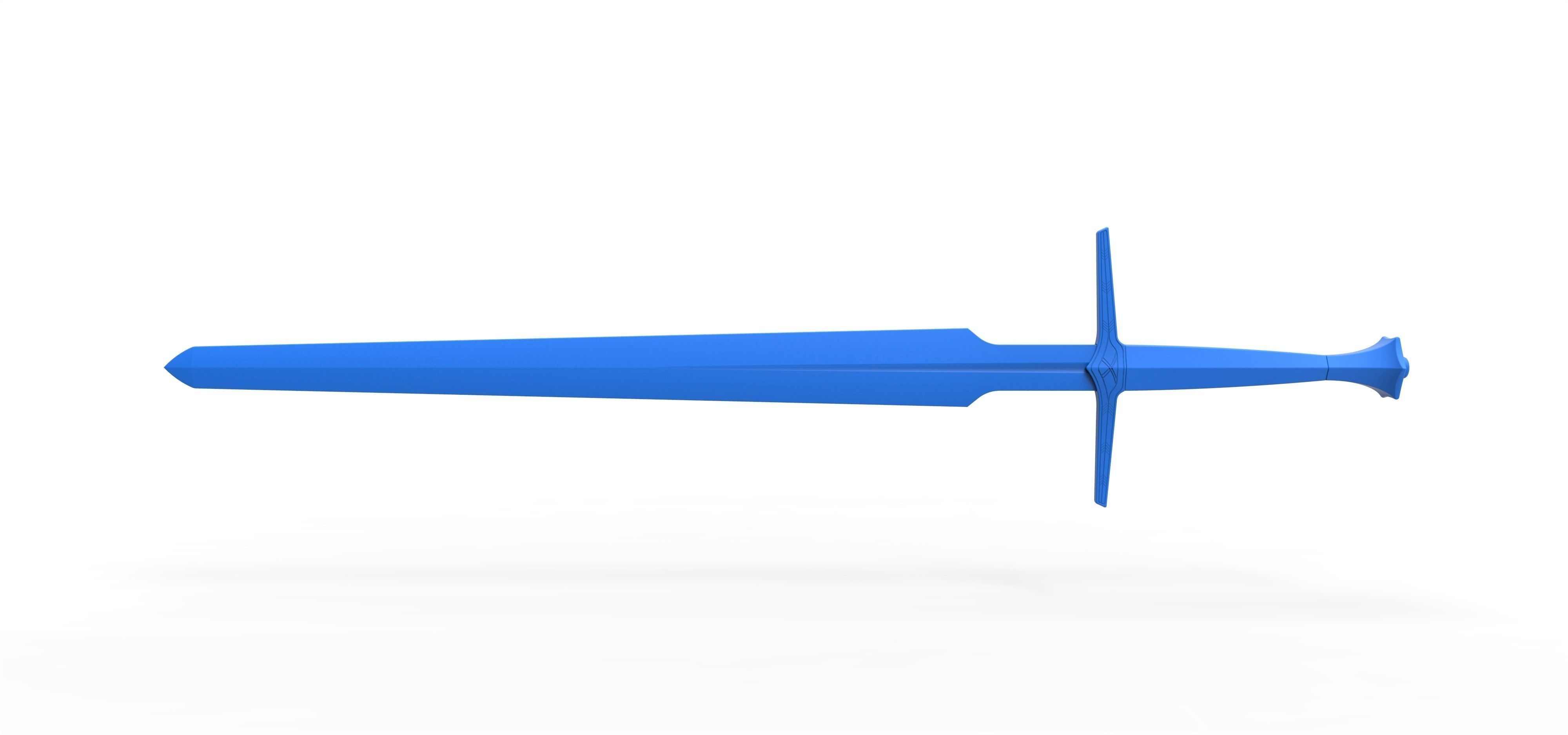 Silver sword from The Witcher TV series 3D print model_8