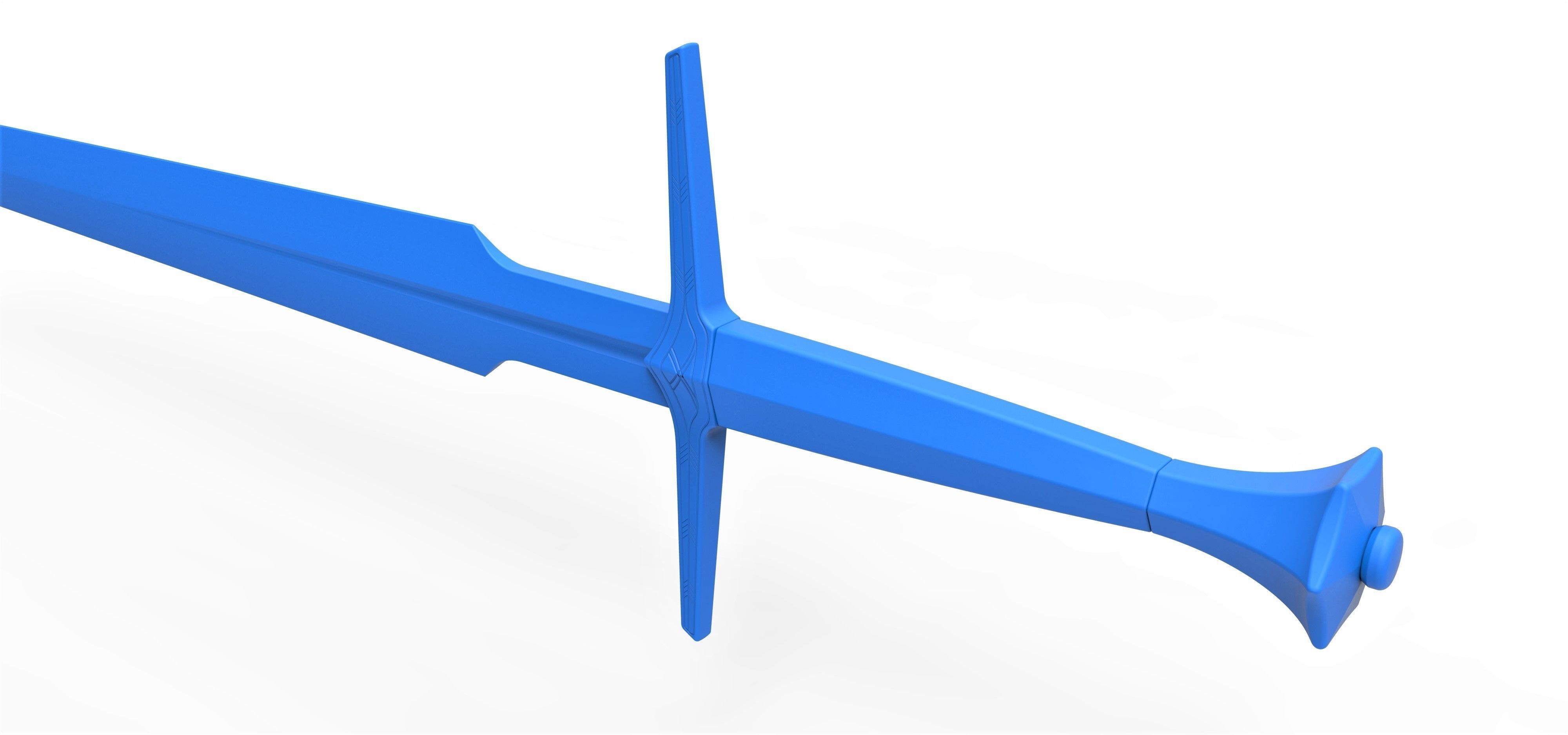 Silver sword from The Witcher TV series 3D print model_11