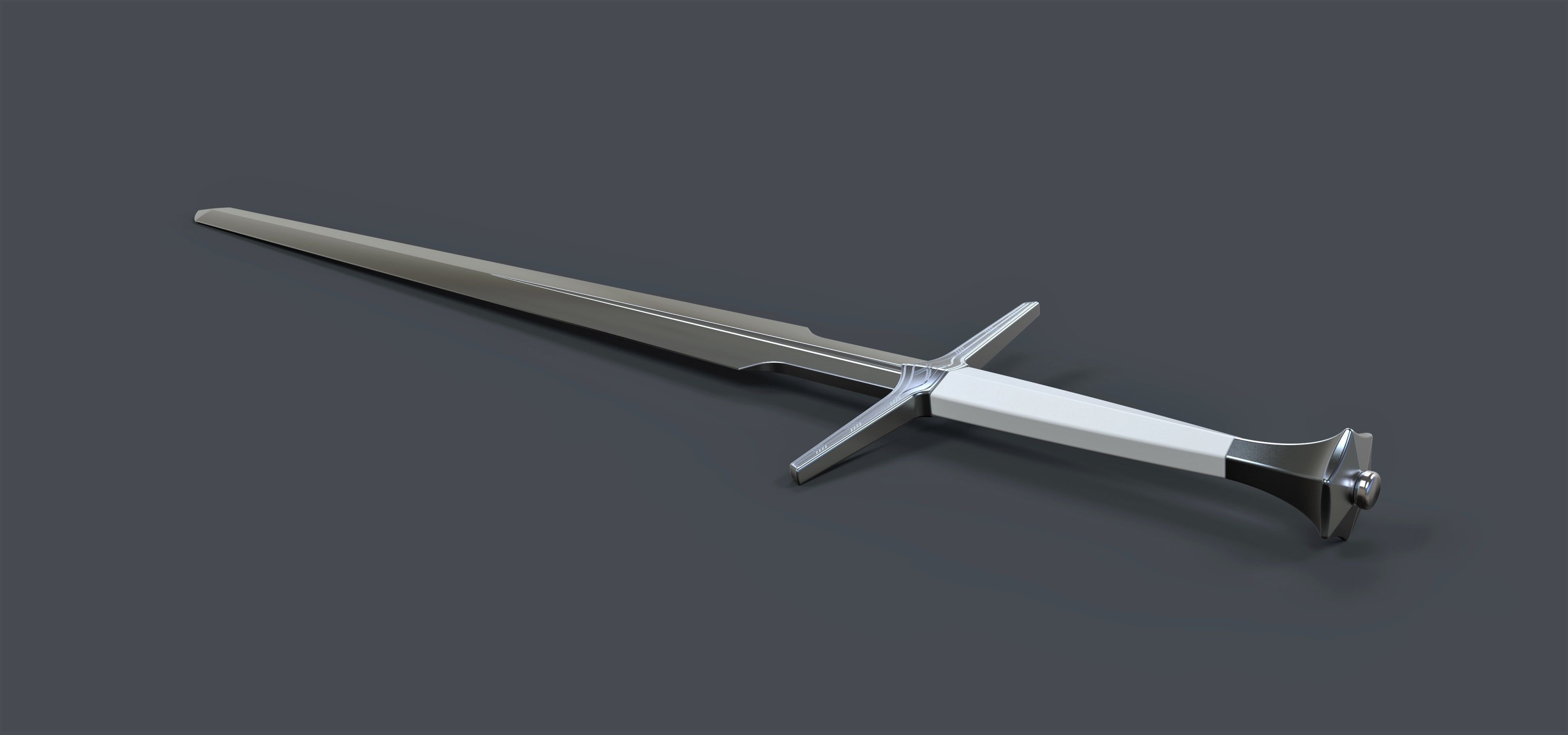 Silver sword from The Witcher TV series 3D print model_5